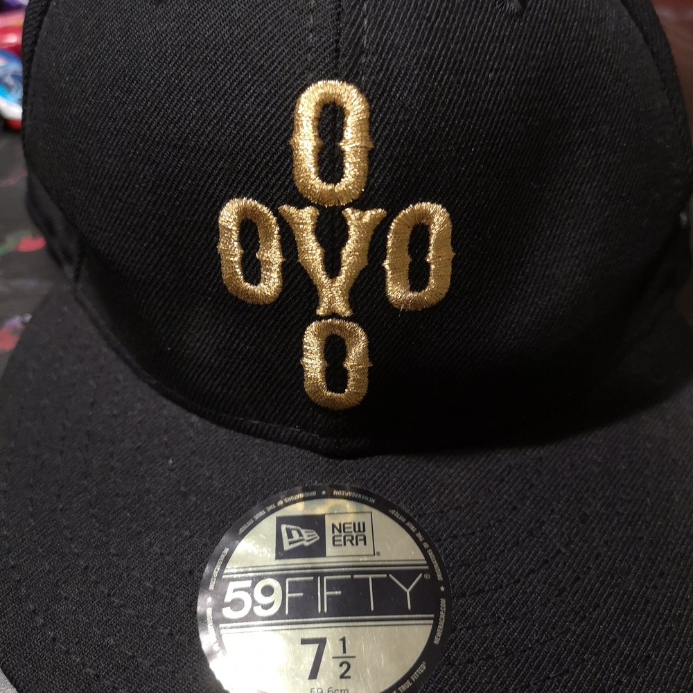 OVO Black Cap with Gold Embroidery